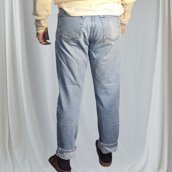 VTG 1997 Gap 1969 Men 31x32 Blue High Rise Tapered Jeans 7in Leg 90s USA Loose - Picture 11 of 12